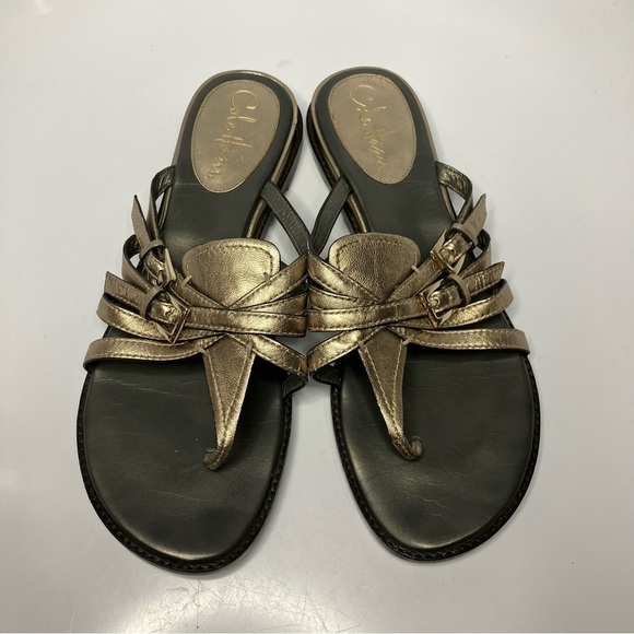 Cole Haan nike air leather sandals flip flops size 8.5 - Picture 2 of 5